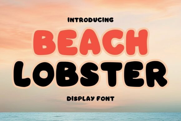 Beach Lobster: A Playful Display Typeface for Summer Web Design