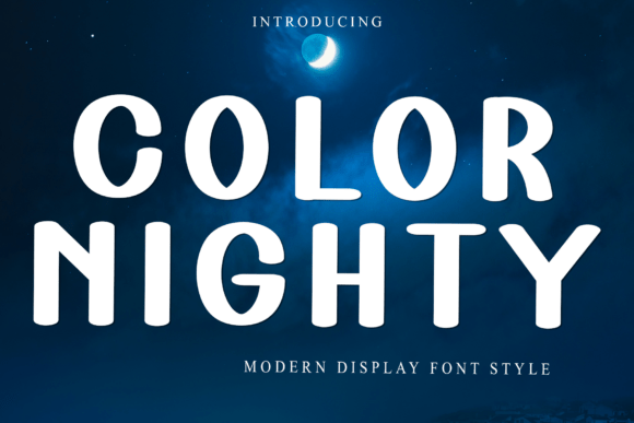 Color Nighty: A Soft Display Font for Unique Brand Identity