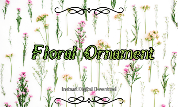 Floral Ornament: A Nature-Inspired Display Font for Editorial Design