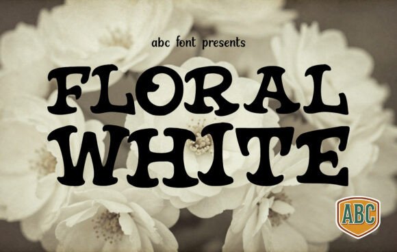 Floral White: A Vintage Display Typeface for 70s Branding