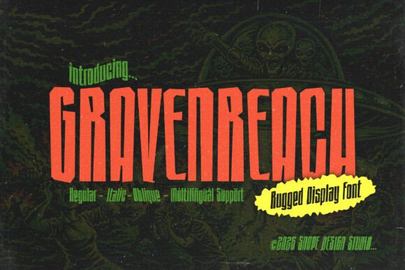 Gravenreach: A Bold Brutalist Typeface for Strong Brand Identity
