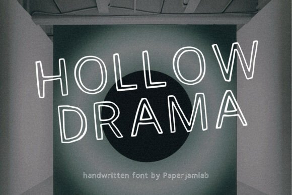 Hollow Drama: A Minimalist Display Typeface for Editorial Design