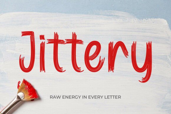 Jittery Font: Hand-Drawn Brush Type for Bold Branding