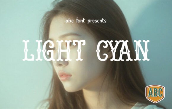 Light Cyan: A Delicate Victorian Display Font for Handmade Crafts