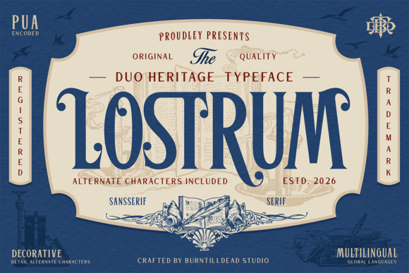 Lostrum: The Heritage Display Typeface for Maker Brands