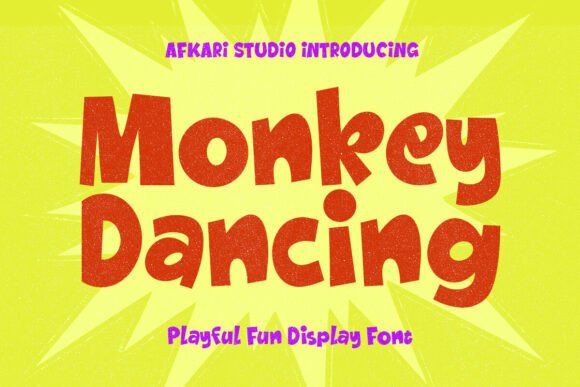 Monkey Dancing: A Playful Display Font for Vibrant Branding Projects