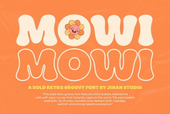 Mowi: The Bold Retro Groovy Display Font for Modern Web Design