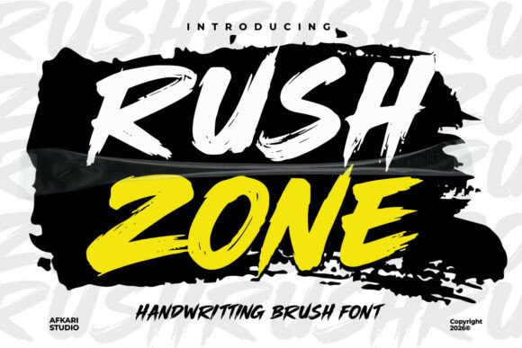 Rush Zone: The Bold Brush Font for Handmade Product Labels and Shop Branding