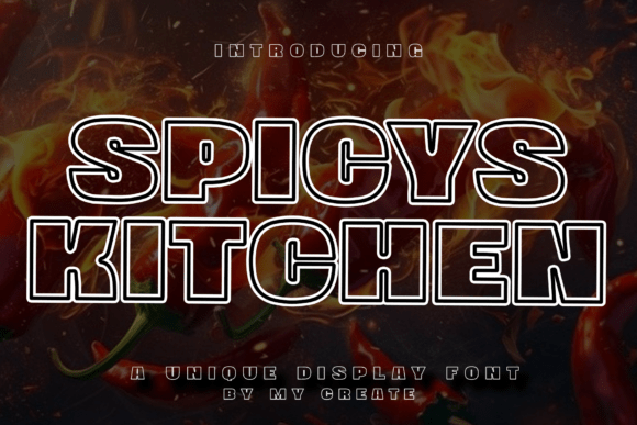 Spicys Kitchen: The Warm Display Font for Editorial Design