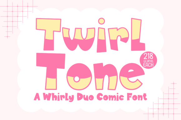 Twirltone Duo: The Whirly Comic Font for Fun Designs
