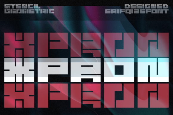 Xpron: The Bold Geometric Stencil Display Font for Modern Brands